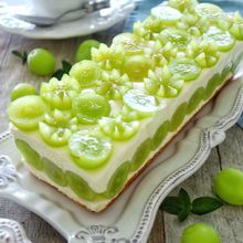 シャインマスカットのレアチーズケーキ♩簡単美味しい！失敗なし