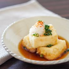 だしがじゅわっと。おうちで簡単♪揚げ出し豆腐