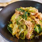 包丁いらず♪『春キャベツと豚肉の重ね蒸し〜香味だれあえ〜』