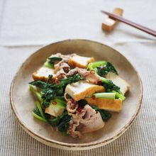 小松菜と豚薄切り肉の炒め煮