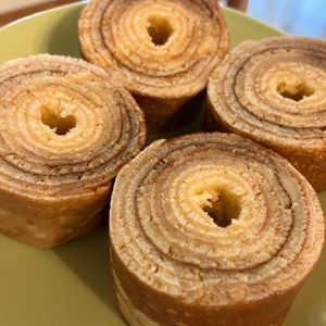 1098608の作ってみた!投稿(米粉のバームクーヘン【玉子焼きフライパンで簡単】)