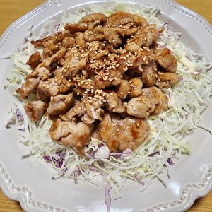 ナムディの作ってみた!投稿(豚こまキャベツの甘辛しょうが焼き【#簡単#時短#節約】)