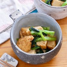 厚揚げでかさまし！あと1品に嬉しい『厚揚げと小松菜の炒め煮』