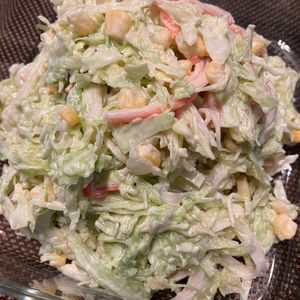 ミントミントの作ってみた!投稿(キャベツとカニかまのコールスローサラダ【作り置き】)
