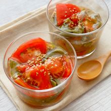 【夏の食べる美容液】じゅんさいとトマトのさっぱりレモン和え