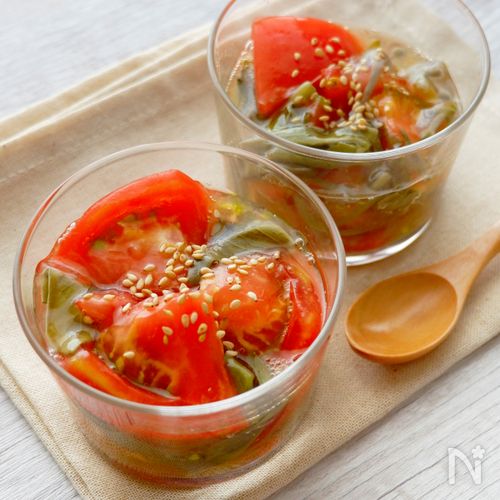 【夏の食べる美容液】じゅんさいとトマトのさっぱりレモン和え