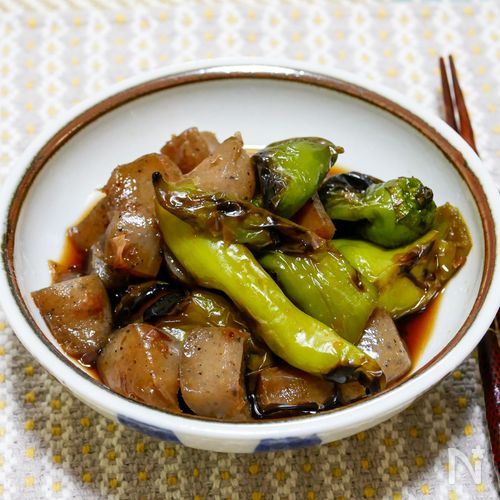 たまに辛いのあり「万願寺唐辛子とこんにゃくのおかか煮」