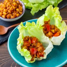 豆腐だけとは思えない！厚揚げミートのタコス風