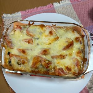 ゆっこの作ってみた!投稿(サバ缶とトマトのマヨチーズ焼き【#乗せて焼くだけ】)