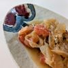 キビの作ってみた!投稿(アンチョビ酢味噌ドレッシングで和える新玉ねぎとトマトの前菜)