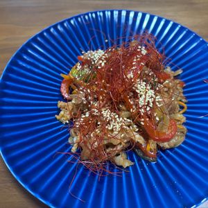 こむぎの作ってみた!投稿(甘辛でご飯がすすむ！豚こまプルコギ風炒め)