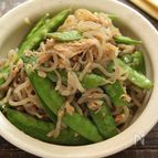 「さやえんどうと白滝のツナ炒め」下ゆでいらず！
