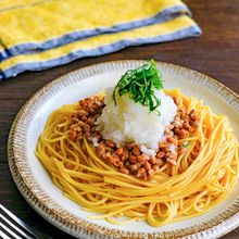 うどんスープで作れちゃう！おろし納豆パスタ