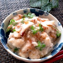 暑い日にさっぱり副菜もう1品♡長芋とオクラの梅おかか和え