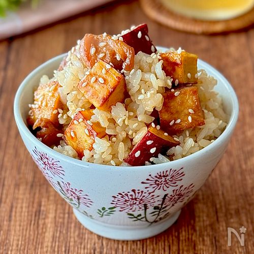 さつまいもと鶏肉の甘辛混ぜごはん