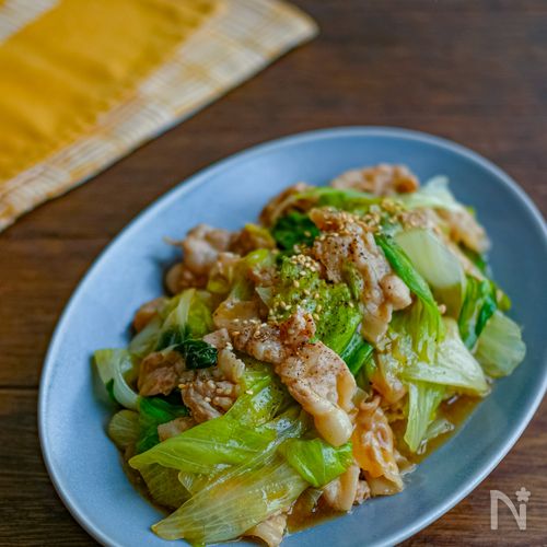 レタス1玉!豚バラレタスの旨ぽん炒め