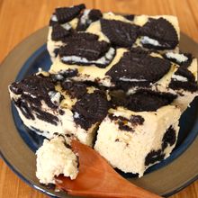 レンジで5分！【濃厚クッキーチーズケーキ】生クリーム不要♩