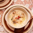 牡蠣と豆腐の豆乳薬膳スープ〜巡りを整え、潤うあたたかスープ〜