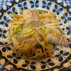 Jun.Junの作ってみた!投稿(【豚バラ野菜炒め】ご飯が止まらない！定食屋さん風♡)