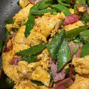 bo-zu3の作ってみた!投稿(スナップエンドウと卵の塩バター炒め)