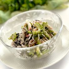 ゴーヤとひじきの押し麦サラダ