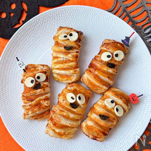 ハロウィンに!簡単!かぼちゃあんのミイラパイ