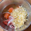 【子どもが喜ぶ♡︎チーズとろける和風だし天津飯】の工程2