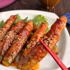はちみつコチュジャン味🎶照り照りオクラの肉巻き