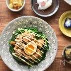 【10分】レンジde鶏肉とほうれん草の中華風甘辛丼