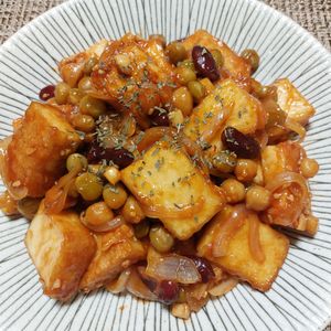 よっこの作ってみた!投稿(お肉なしでも大満足♡絹揚げチャップ)