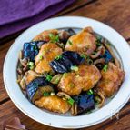 【とろっと食感がたまらない♡】鶏肉とナスの甘酢炒め