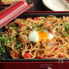 豚肉とトマトの照焼きうどん