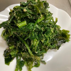 そら・ゆずの作ってみた!投稿(春菊とわかめのナムル)