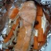 鶏皮坊主の作ってみた!投稿(【鮭ときのこのホイル焼き】フライパンで♬包んで蒸すだけ！)