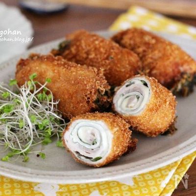 お弁当映えする豚巻きの作り方♡たまご不要のバッター液で♡