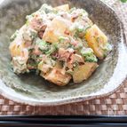 癖になる味♡おかかたっぷり和風オクラポテサラ