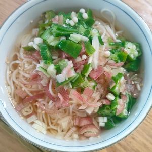 1153877の作ってみた!投稿(刻みオクラ＆みょうがの出汁そうめん)