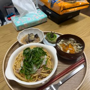 お腹空いたねこの作ってみた!投稿(【ツナと大葉の和風パスタ】ワンパンで旨みたっぷり♪)