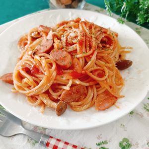 AKARI☆の作ってみた!投稿(【喫茶店みたいなナポリタン】懐かしの味わい♪夏休みランチに♡)