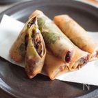 なすと大葉の肉みそ春巻き