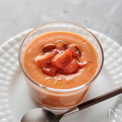 じゃがいもとミニトマトの冷製スープ
