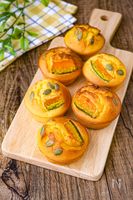 外サクッ中ふわ♡【米粉のかぼちゃマフィン】ハロウィンにも◎