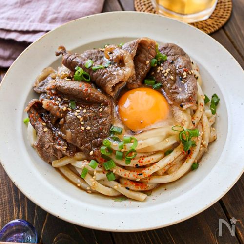 【夏にピッタリ♡牛すき冷やしうどん】食欲そそる!食べ応えも◎