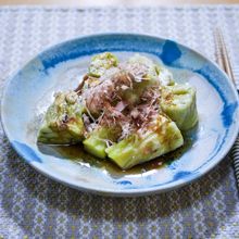 しっかり冷やして「生姜醤油で食べる焼き茄子」