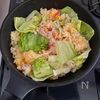 鶏がら×白だしで作る♪カニカマとレタスの旨だしチャーハンの工程4