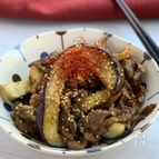 夏野菜で！牛肉とナスのオイスター炒め