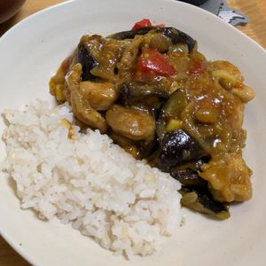 あさりの作ってみた!投稿(鶏肉と夏野菜のスパイシーカレー炒め)