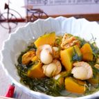 かぼちゃとベビーホタテの昆布煮