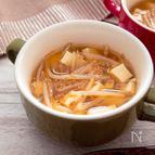 家計にやさしい！豆腐ともやしのピリ辛スープ
