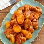隠し味がポイント♡鶏肉とじゃがいものケチャップ炒め